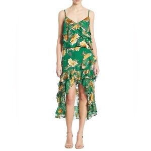 Alice + Olivia Sasha Asymmetric Tiered Ruffle Skirt & Cami Top Set